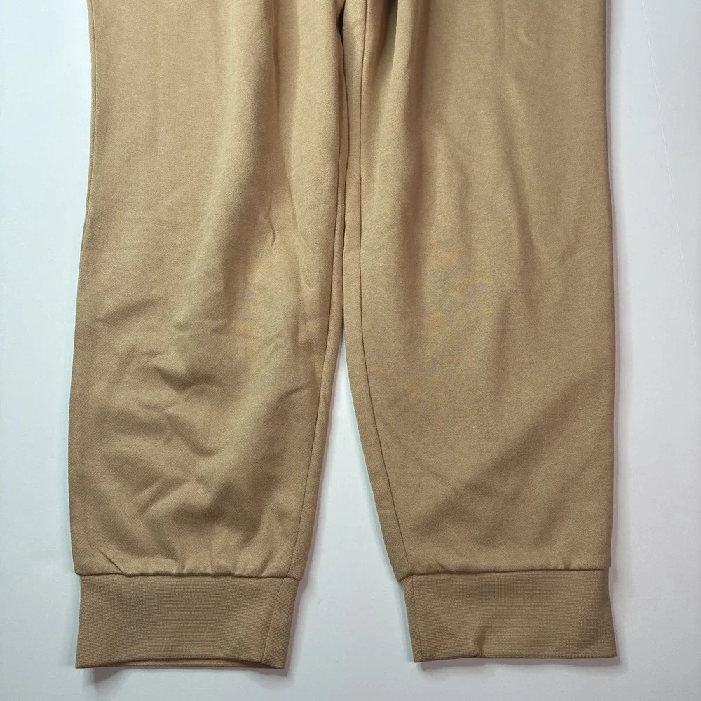 NWT Adidas Feelcozy Sweatpants 3XLT Sandstone Tan Tapered Fleece Joggers JX5665